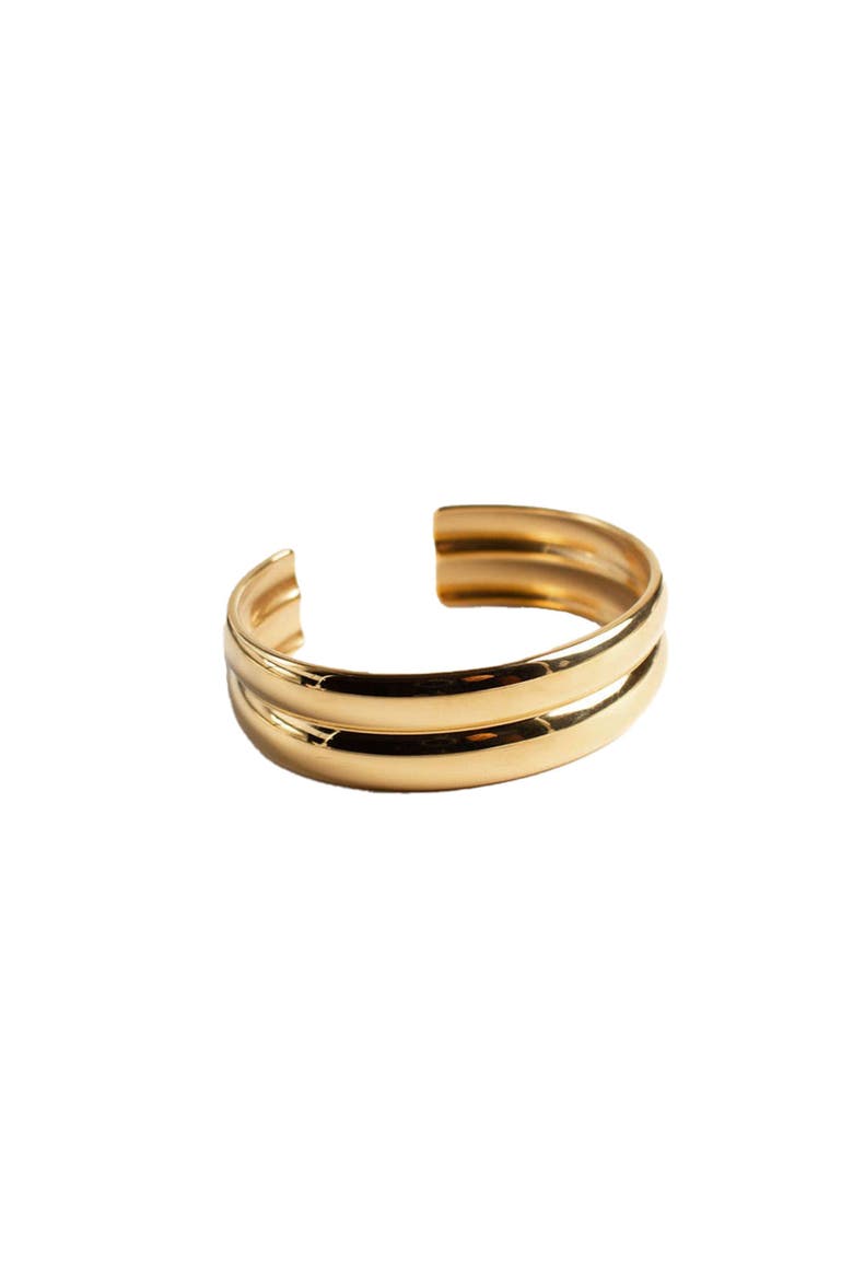 Chunky Gold Statement Bangle, Main, color, Gold