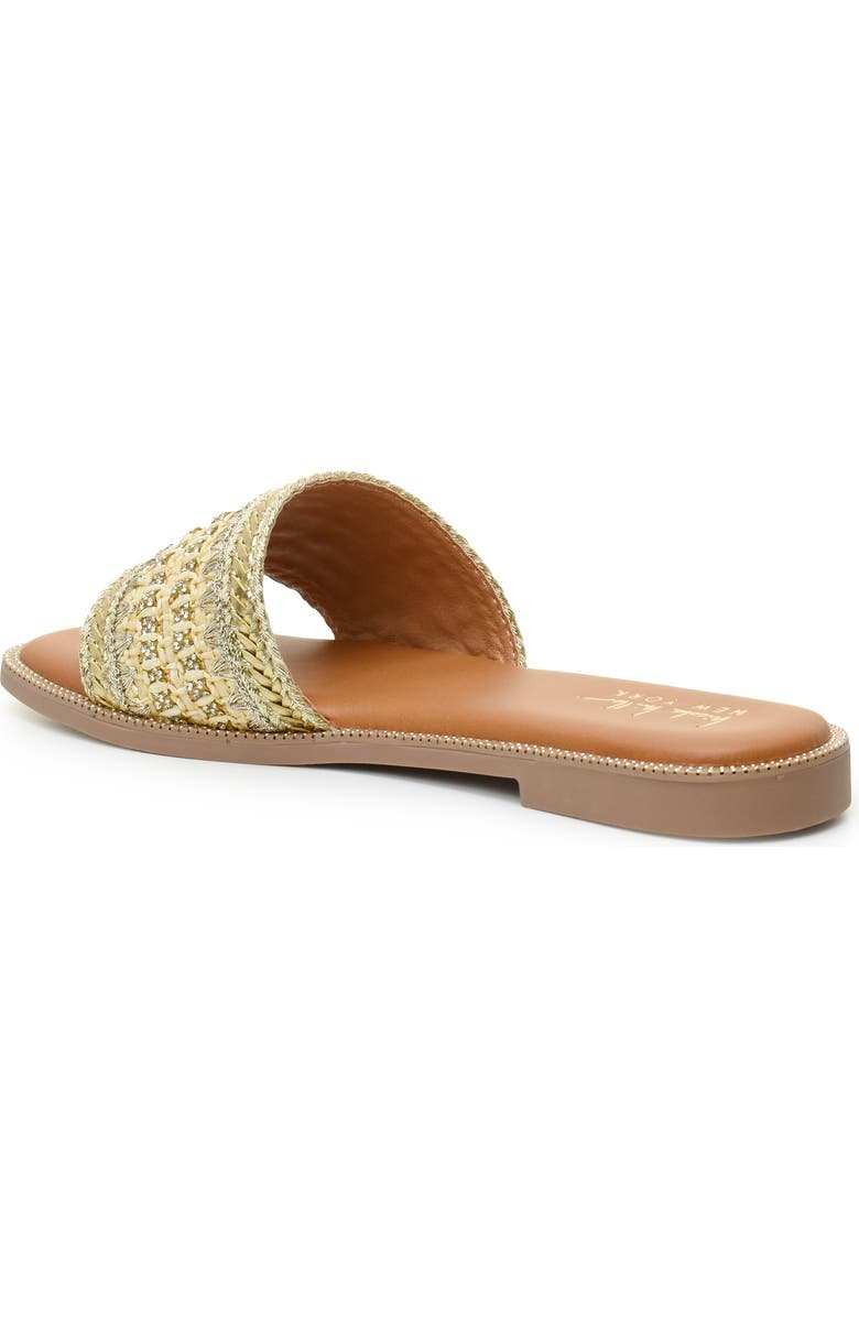 Nicole Miller Rhinestone Woven Slide Sandal, Alternate, color, Gold Multi