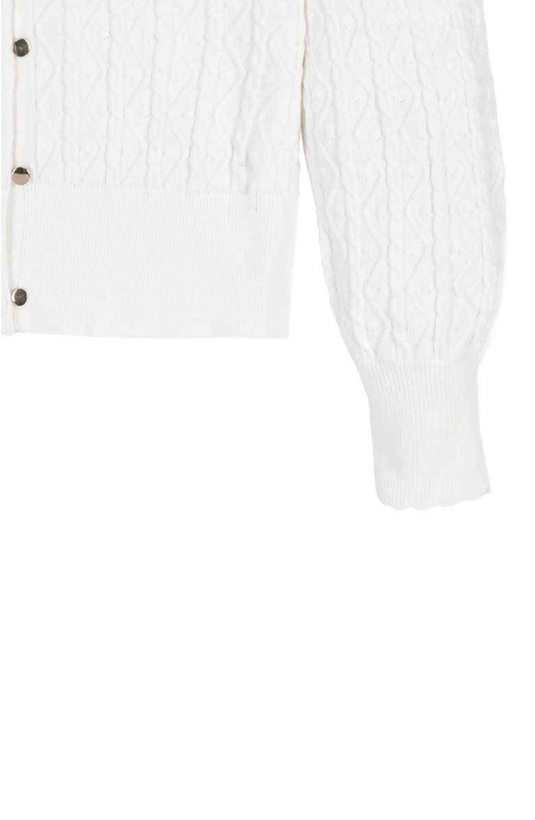 Hope & Henry Women's Organic Cable Button Front Sweater, Alternate, color, 