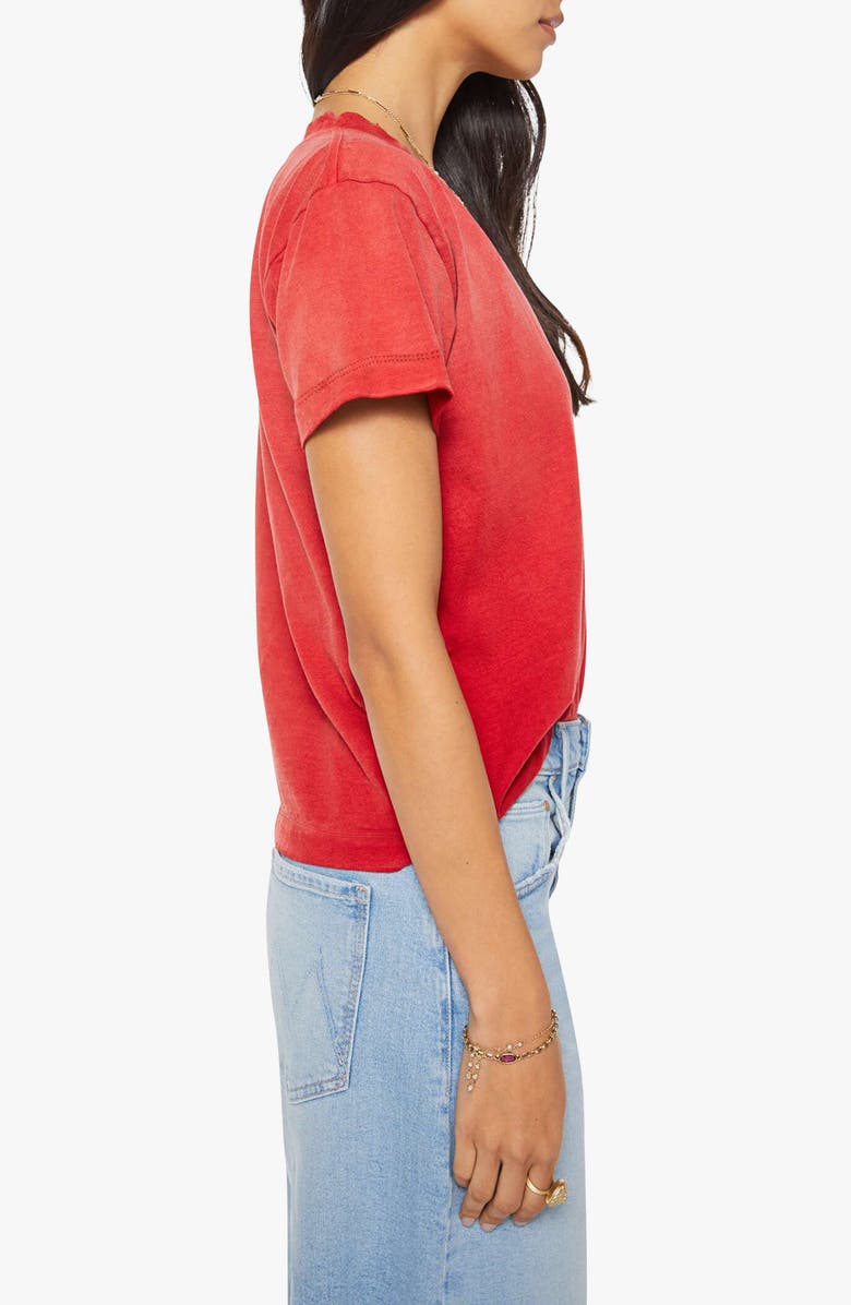 MOTHER Pocket Cotton T-Shirt, Alternate, color, Jer Tomato Red