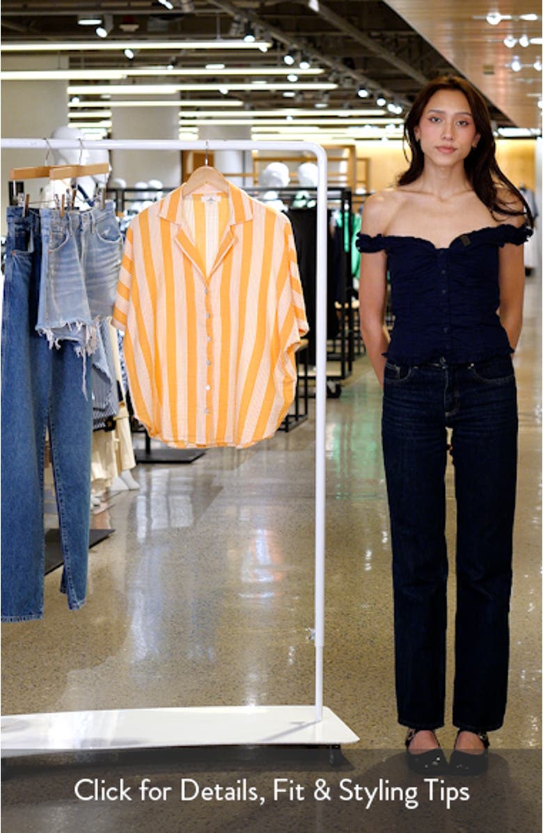 Surf Stripe Cotton Camp Shirt, sales video thumbnail