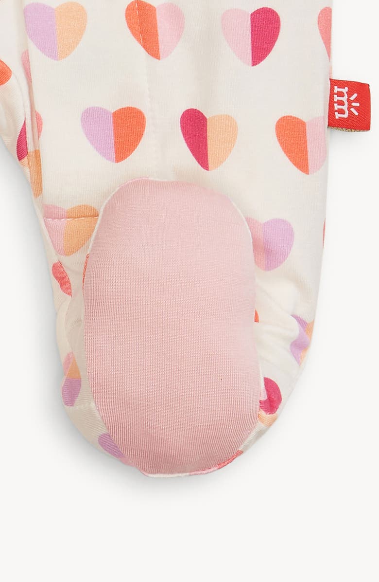 Magnetic Me Pink Hearts Magnetic Modal Footie, Alternate, color, Pink Xoxo