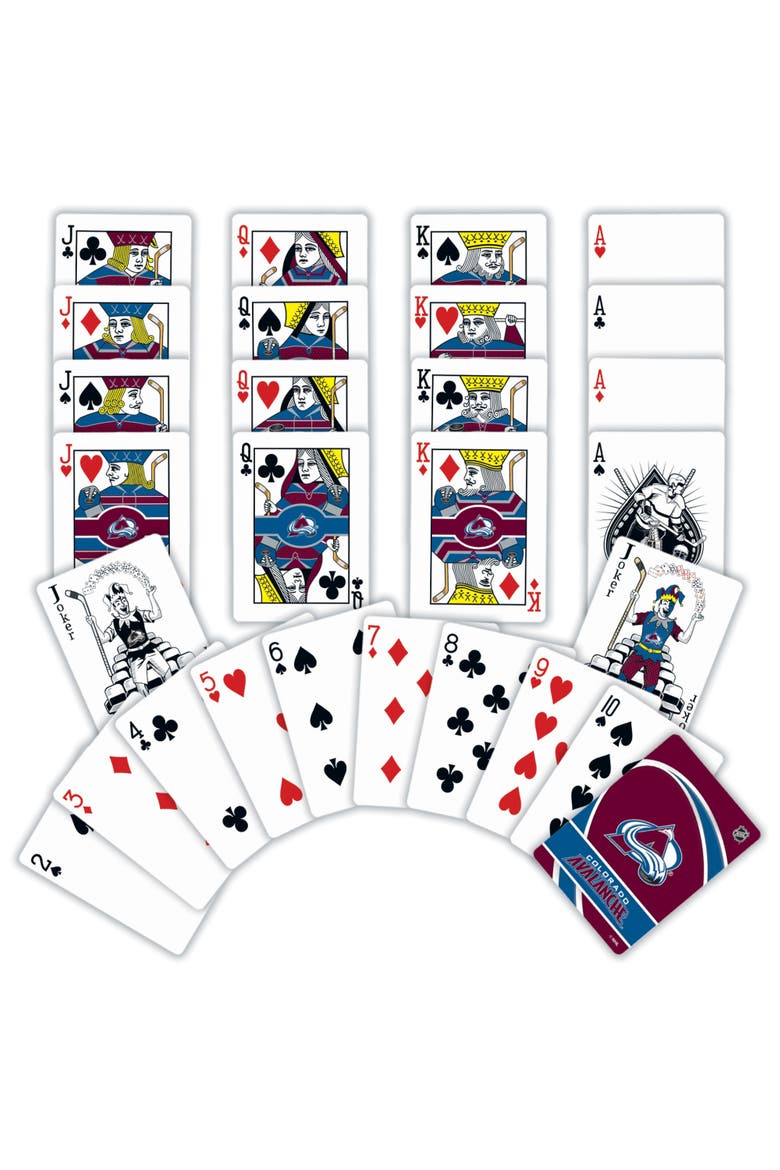 Colorado Avalanche Playing Cards, Alternate, color, Multicolor
