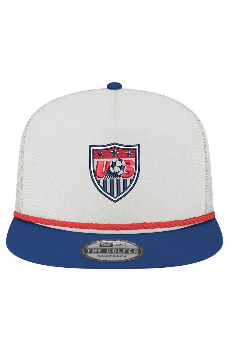 New Era Men's New Era  White USMNT 1995 Retro Golfer Adjustable Hat, Alternate, color, White