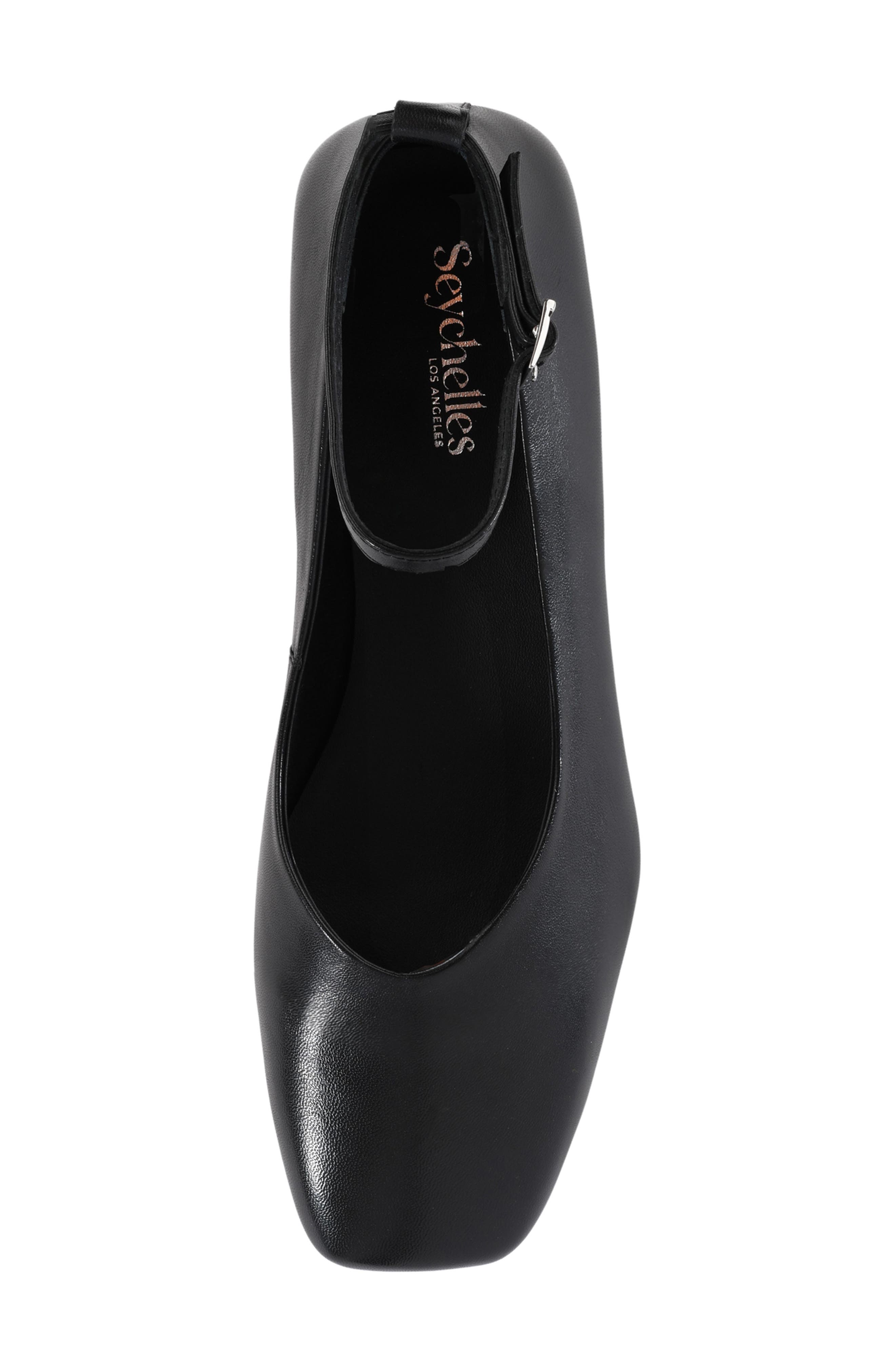 Seychelles Pumpkin Ankle Strap Square Toe Pump, Alternate, color, Black