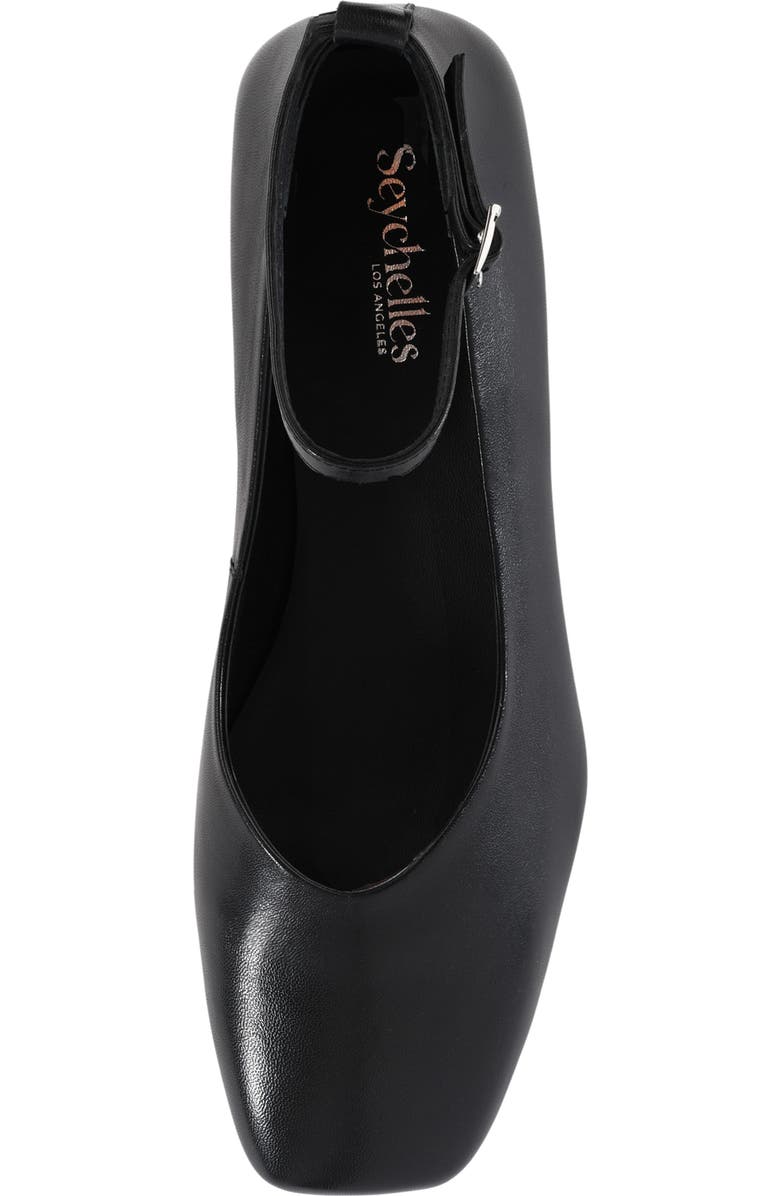 Seychelles Pumpkin Ankle Strap Square Toe Pump, Alternate, color, Black