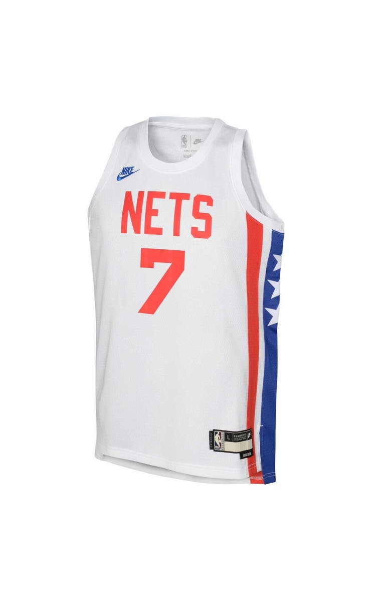 Nike Youth Nike Kevin Durant White Brooklyn Nets 2022/23 Swingman Jersey - Classic Edition, Alternate, color, 