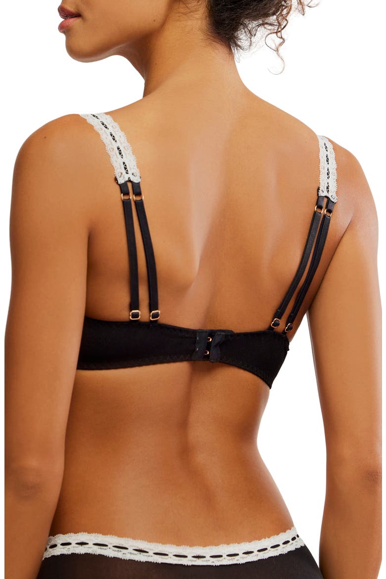 Intimately FP So Sweet Balconette Underwire Bra, Alternate, color, BLACK COMBO