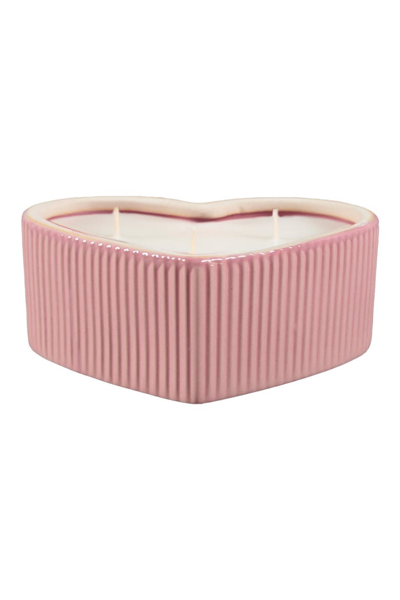 Vanilla Cloud Heart Candle, Alternate, color, PINK