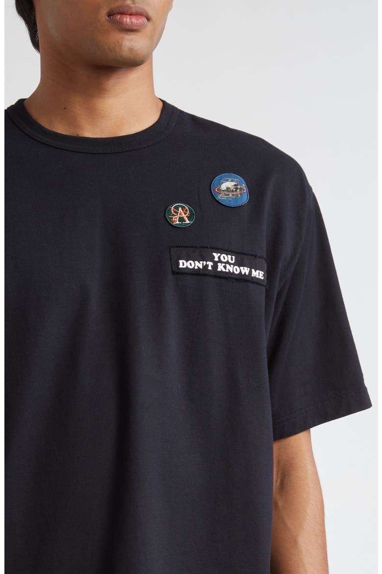 Embroidered Patch T-Shirt, Alternate, color, BLACK