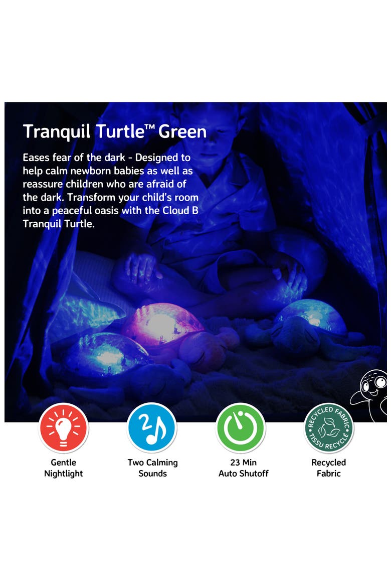 Tranquil Turtle Ocean Projector Nightlight & Sound Machine, Alternate, color, GREEN