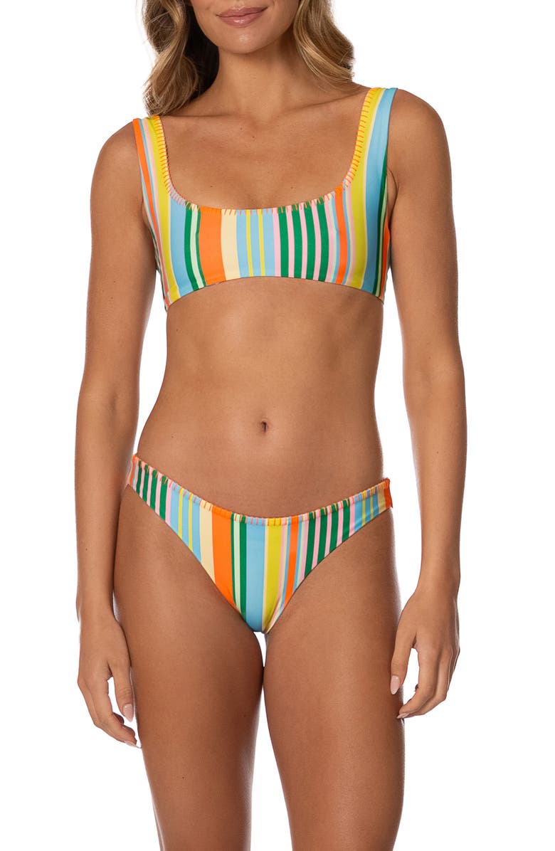 Maaji Deep Sea Lines Danna Reversible Bikini Top, Alternate, color, Open Blue