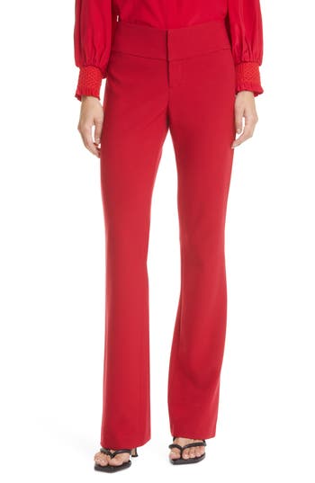 Alice And Olivia Alice + Olivia Olivia Flare Leg Pants In Deep Ruby