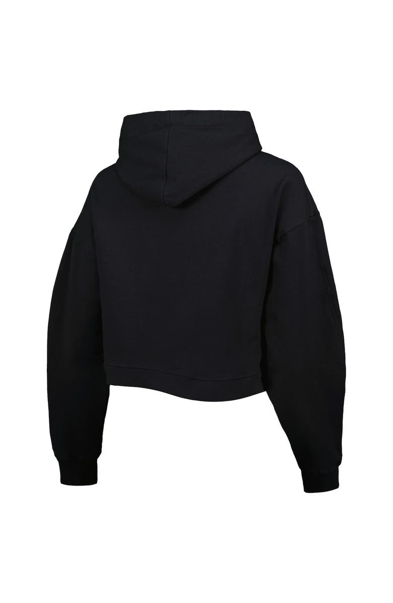 LUSSO Women's Lusso Black Boston Celtics Layla World Tour Cropped Pullover Hoodie, Alternate, color, Black