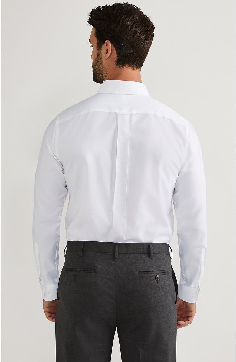 Lands' End Tailored Fit No Iron Solid Supima Cotton Oxford Dress Shirt, Alternate, color, 