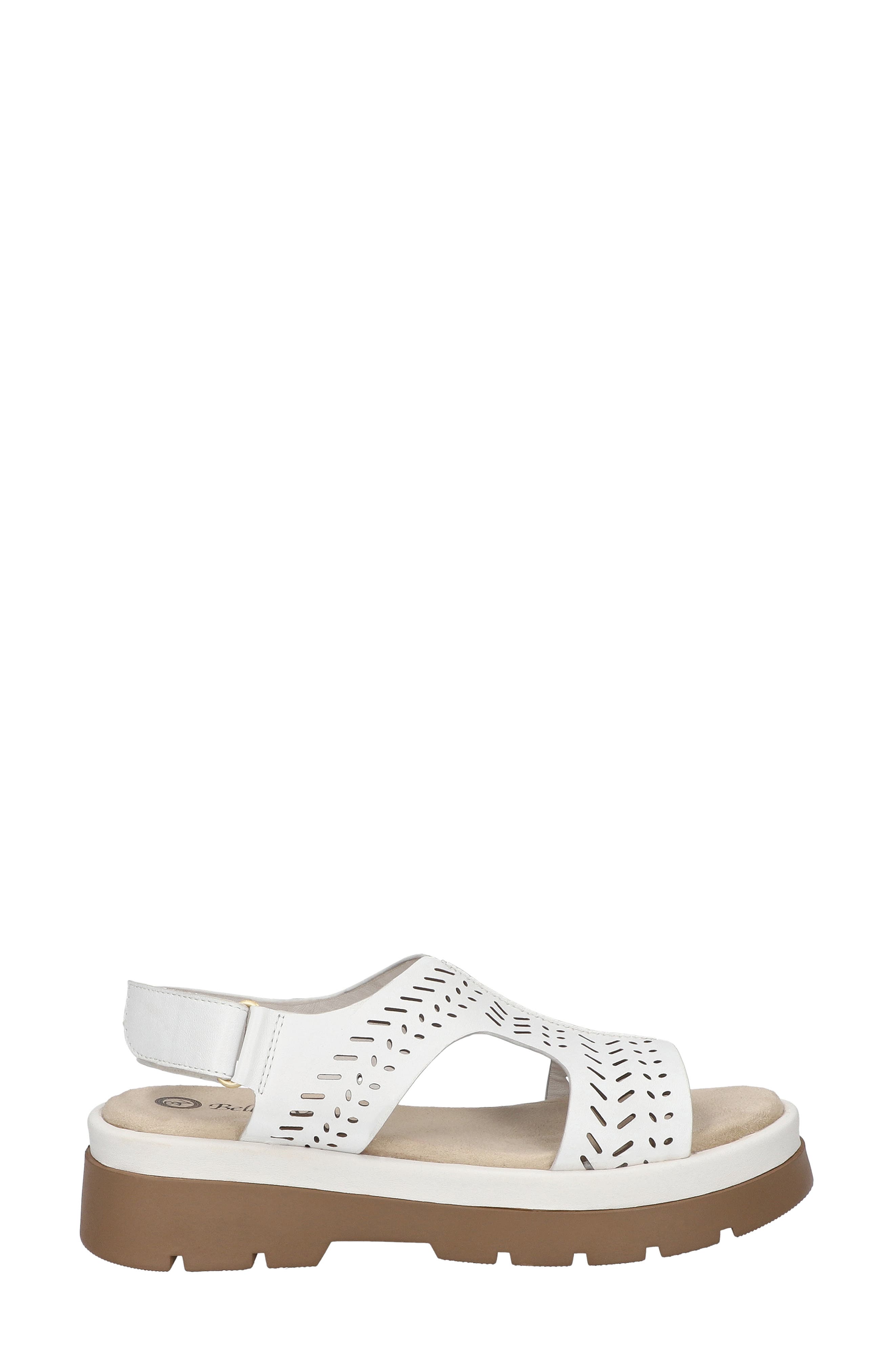 Indigo Slingback Platform Sandal, Alternate, color, WHITE LEATHER