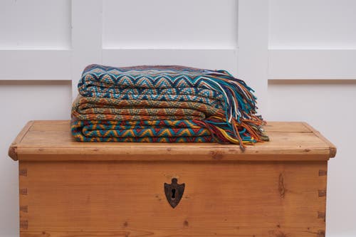 C & F Home C&f Home Zig Zag Accent Throw Blankets In Blue