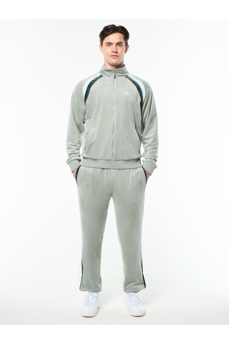 Banda Velour Track Jacket, Alternate, color, SLATE GRAY
