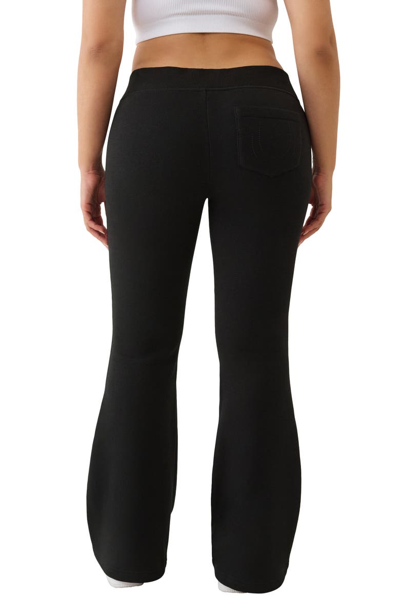 True Religion Flare Leg Sweatpants, Alternate, color, Jet Black