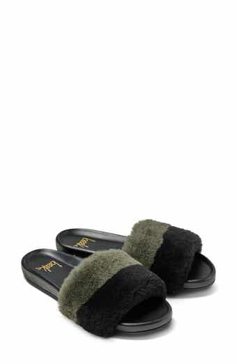 Gallito Genuine Shearling Slide Sandal