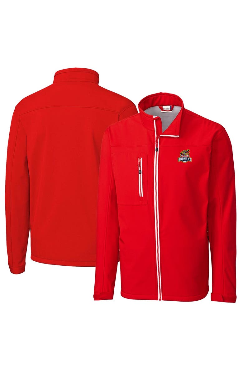 Cutter & Buck Men's Cutter & Buck  Red Toledo Mud Hens  Clique Telemark Eco Stretch Softshell Full-Zip Jacket, Alternate, color, 