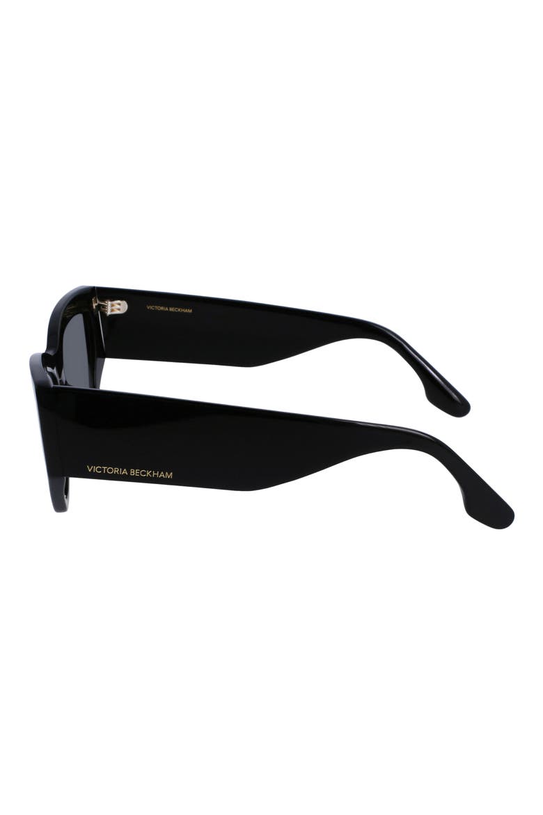 55mm Cat Eye Sunglasses, Alternate, color, BLACK