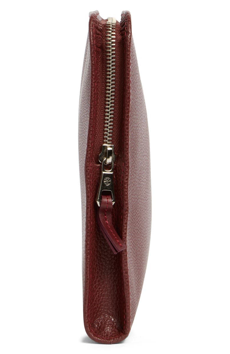 Longchamp Le Foulonné Top Zip Tech Case, Alternate, color, Red Lacquer