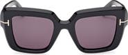 TOM FORD Esme 50mm Square Sunglasses