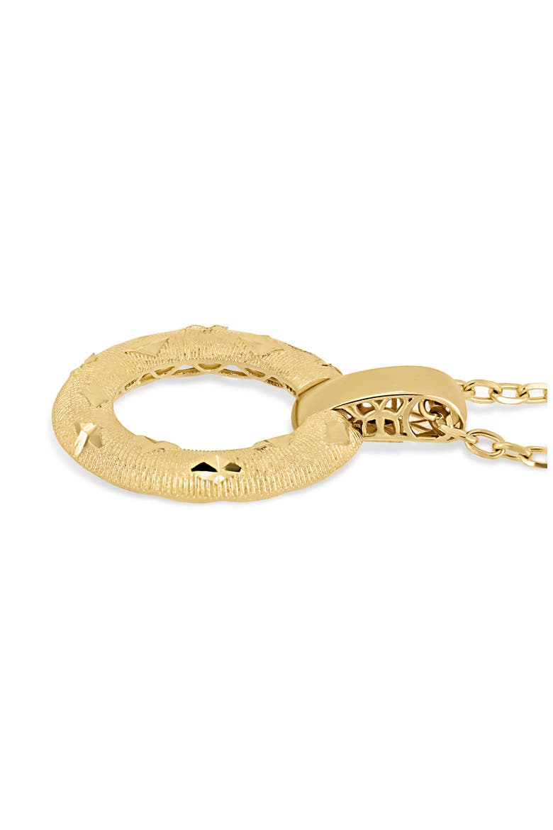 14k Gold Circle Pendant Necklace, Alternate, color, 14KY