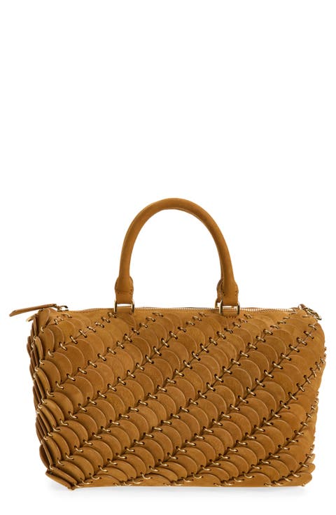 Paco Nubuck Leather Boston Bag