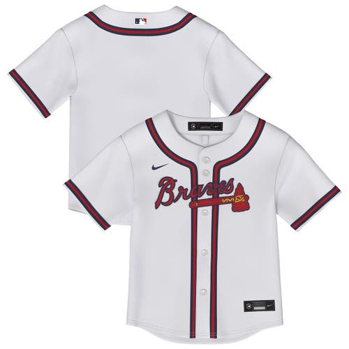 Outerstuff Kids'  Toddler White Atlanta Braves Home Replica Jersey