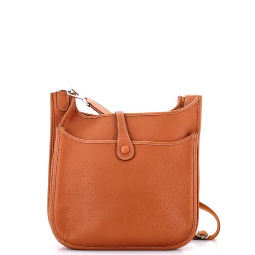 Pre-owned Hermes Hermes Evelyne Bag Gen Iii Clemence Pm In Gold