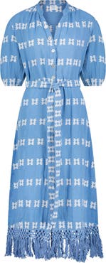 Mer St. Barth Estelle Womens Fringed Shirtdress
