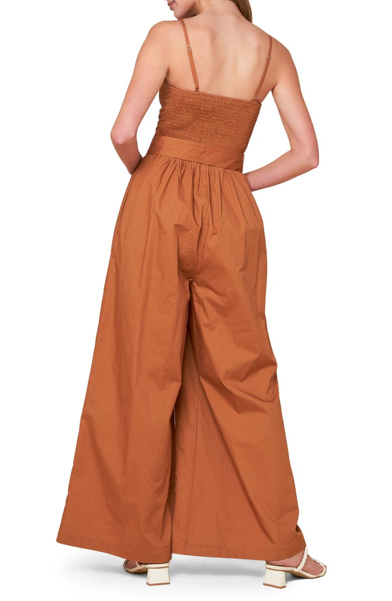 FLYING TOMATO Belted Wide Leg Jumpsuit, Alternate, color,