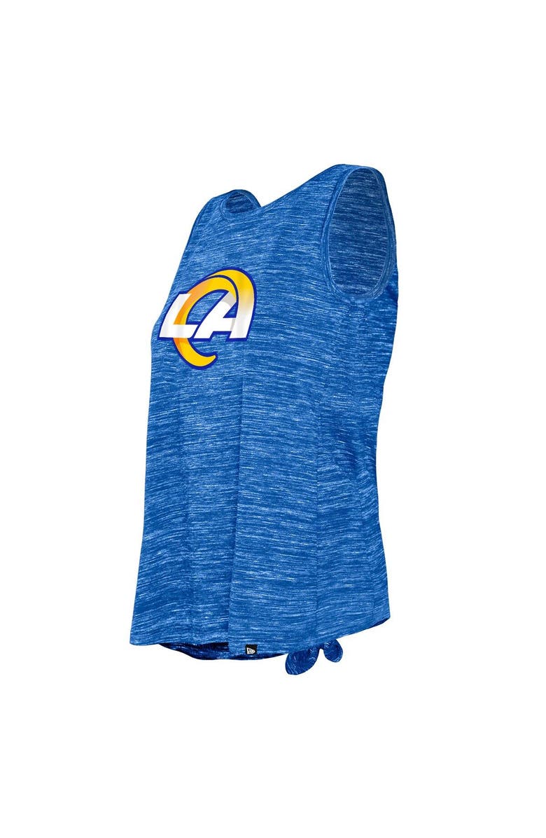 New Era Women's New Era Royal Los Angeles Rams Space Dye Tie-Back Tank Top, Alternate, color, Royal