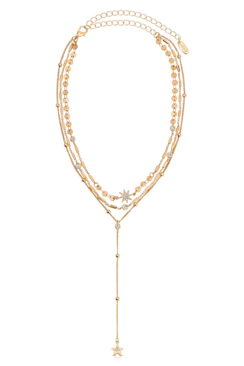 Forever Falling Multichain Necklace, Main, color, GOLD