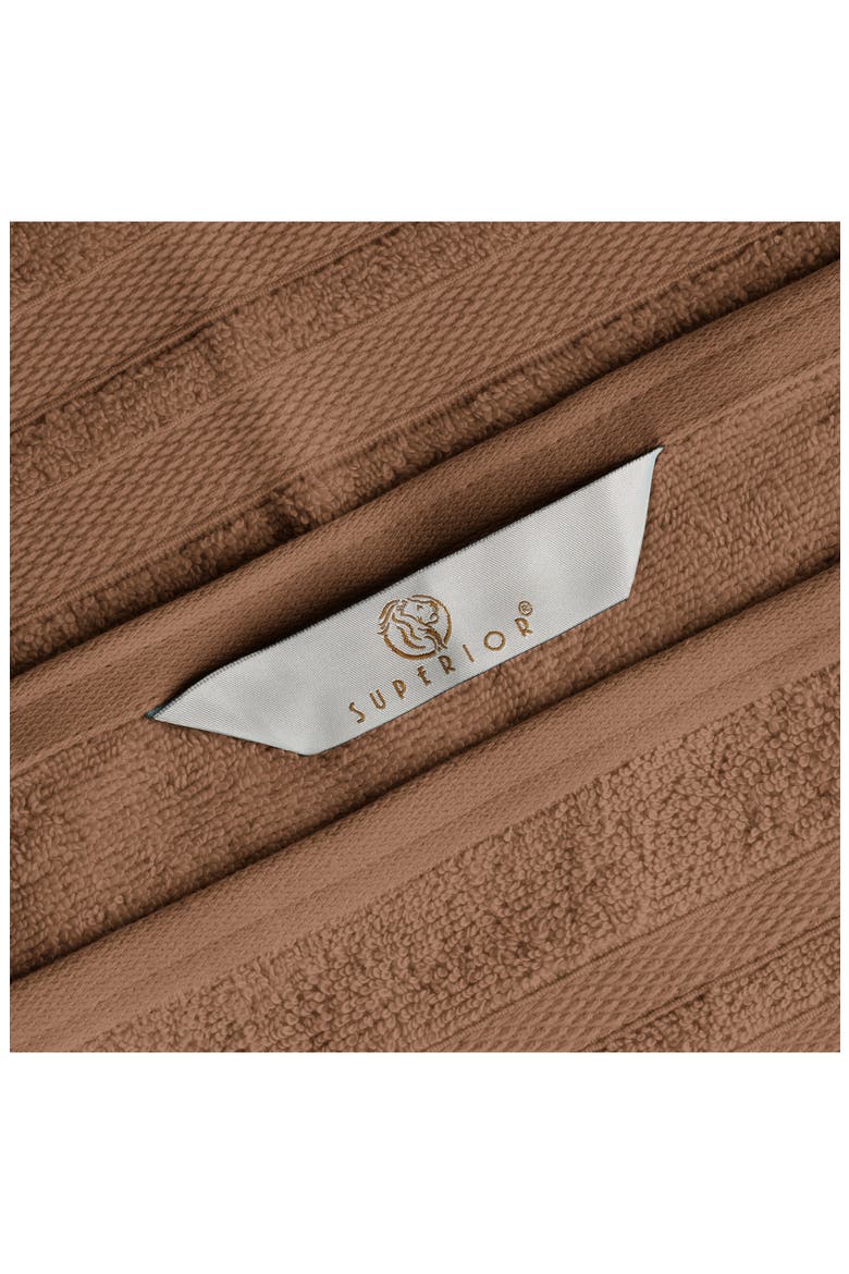 Solid Cotton 6-Piece Towel Set, Alternate, color, CHOCOLATE
