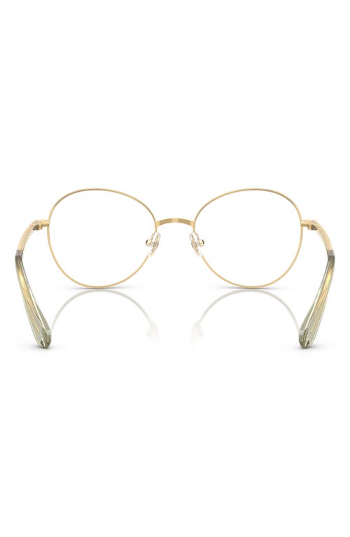 Swarovski 54mm Round Optical Glasses In Shiny Gold