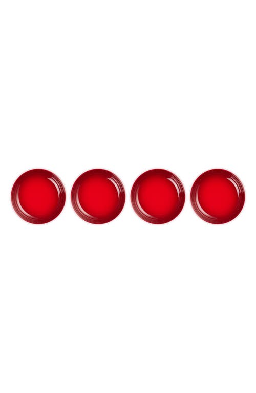 Le Creuset Vancouver Set Of 4 Pasta Bowls In Cerise