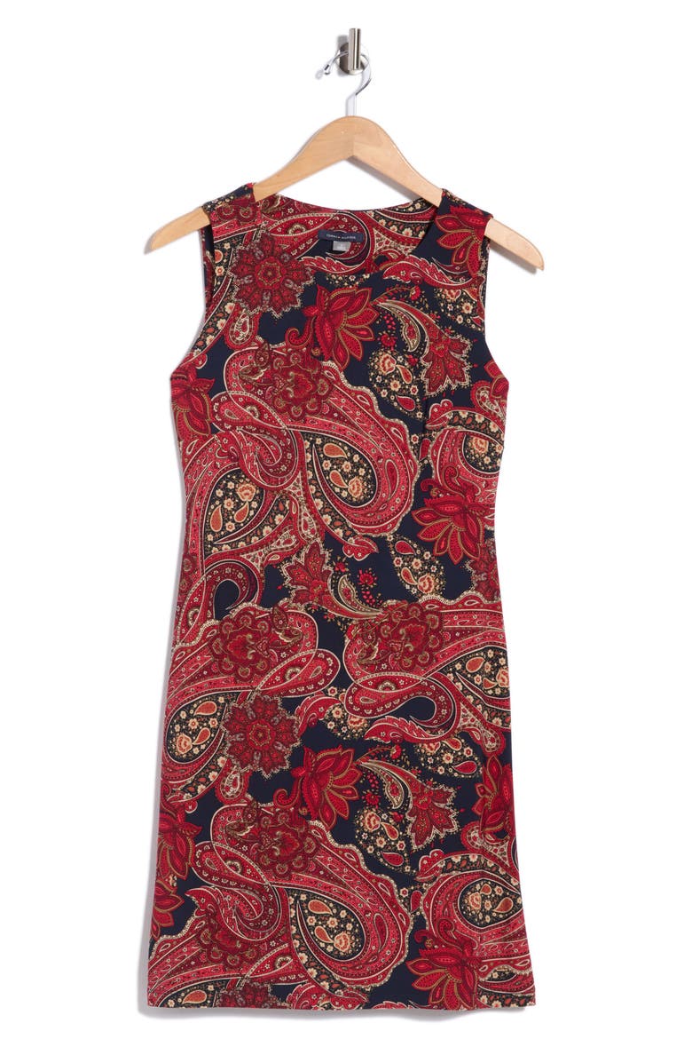 Paisley Sheath Dress, Alternate, color, MIDNIGHT MULTI