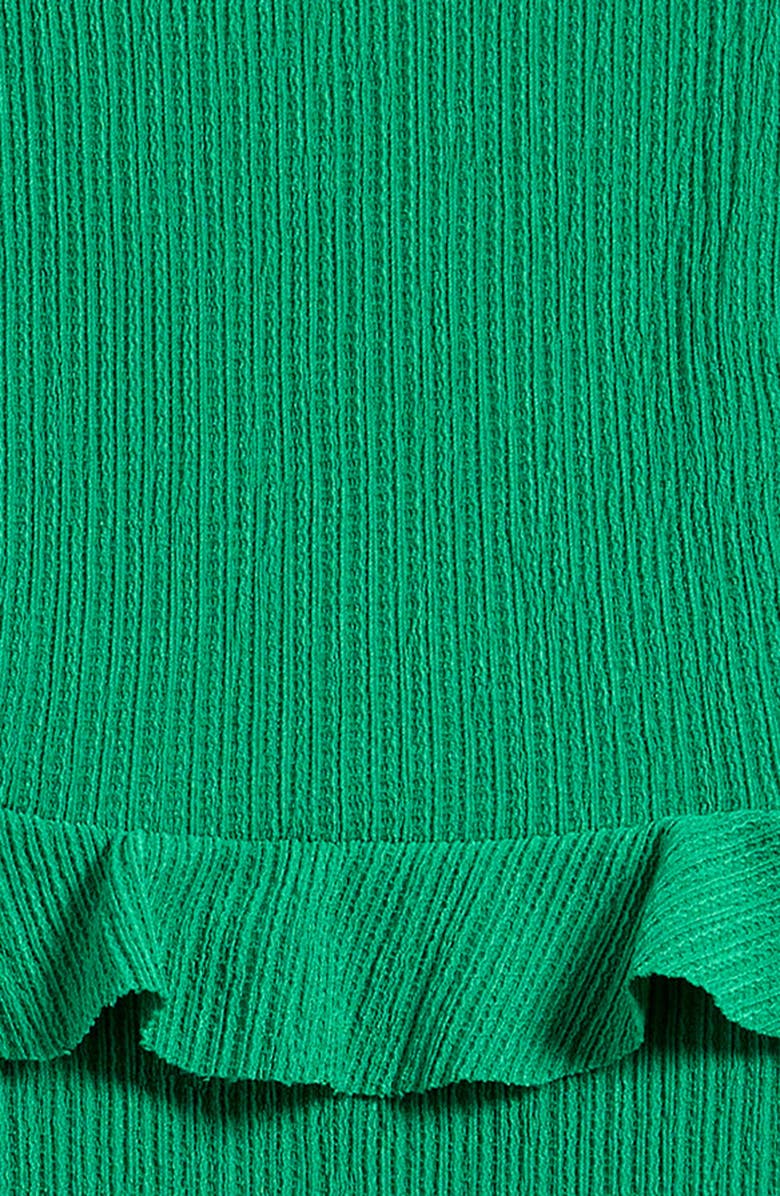 Ava & Yelly Kids' Ruffle Textured Knit Party Dress, Alternate, color, Kelly Green