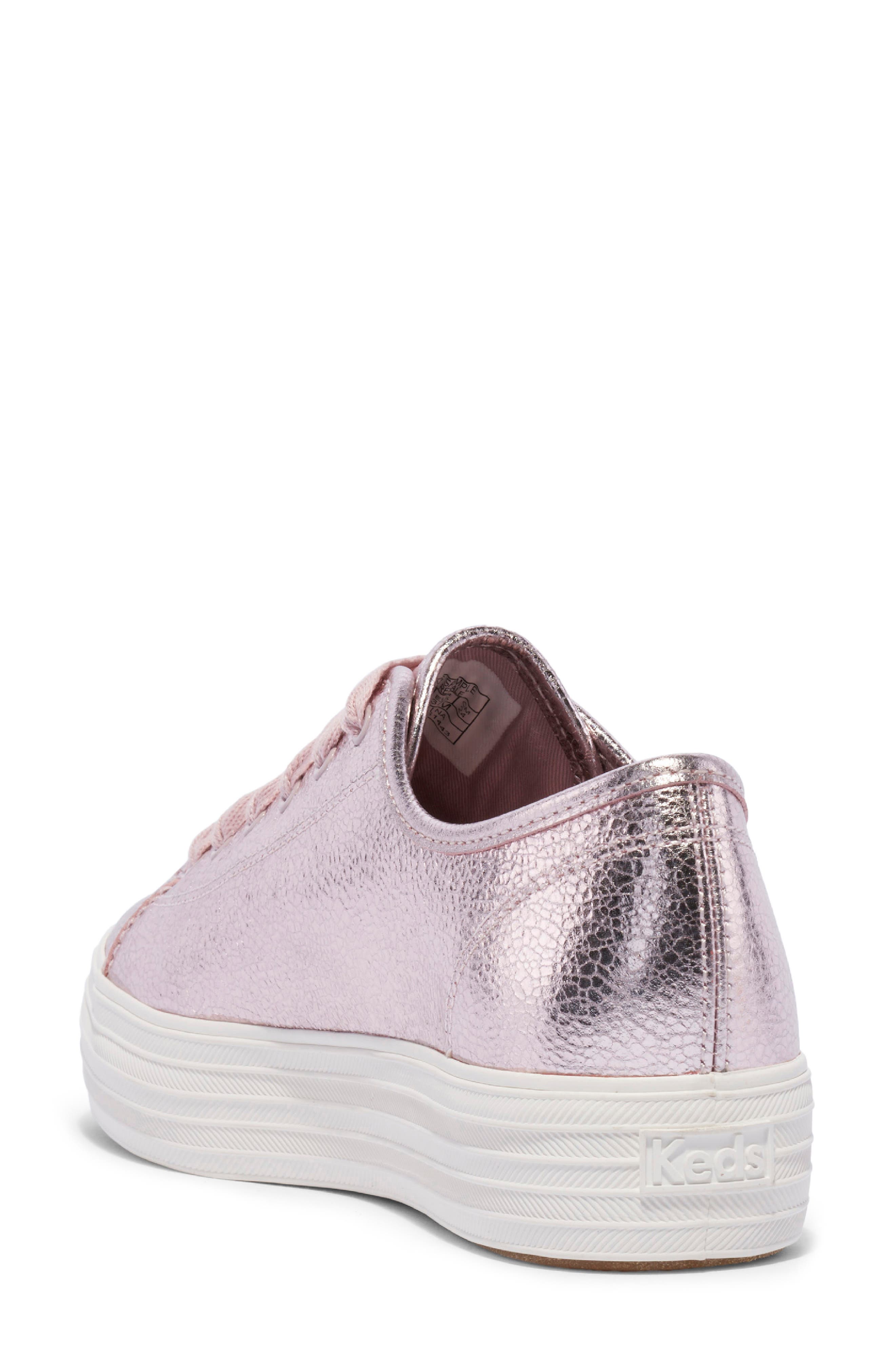 Keds<sup
®</sup
 Triple Kick Metallic Platform Sneaker, Alternate, color, 