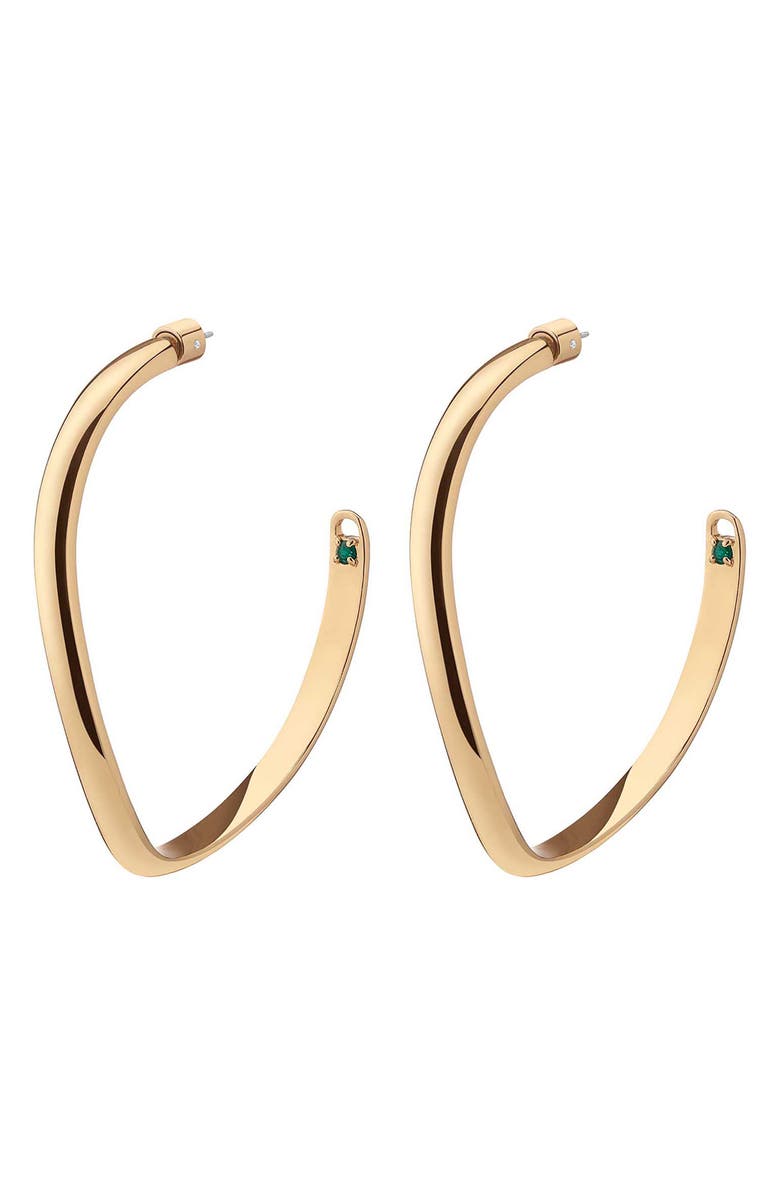 DEMARSON Mini Calypso Hoop Earrings, Main, color, Gold