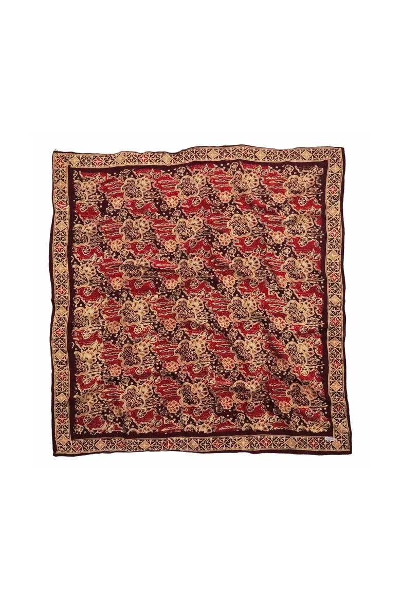 Oversized Hand Dyed Batik Bandana, Main, color, Sunlit Garden