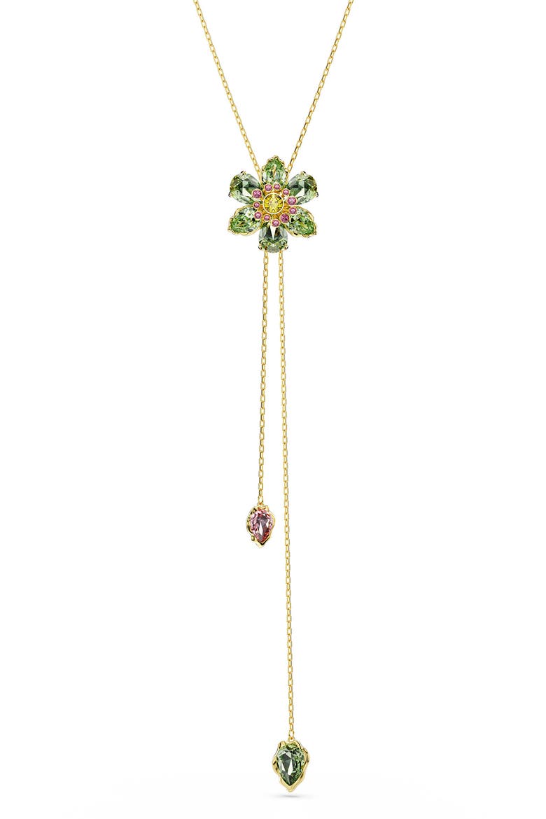 Idyllia Floral Charm Lariat Necklace, Alternate, color, MULTI