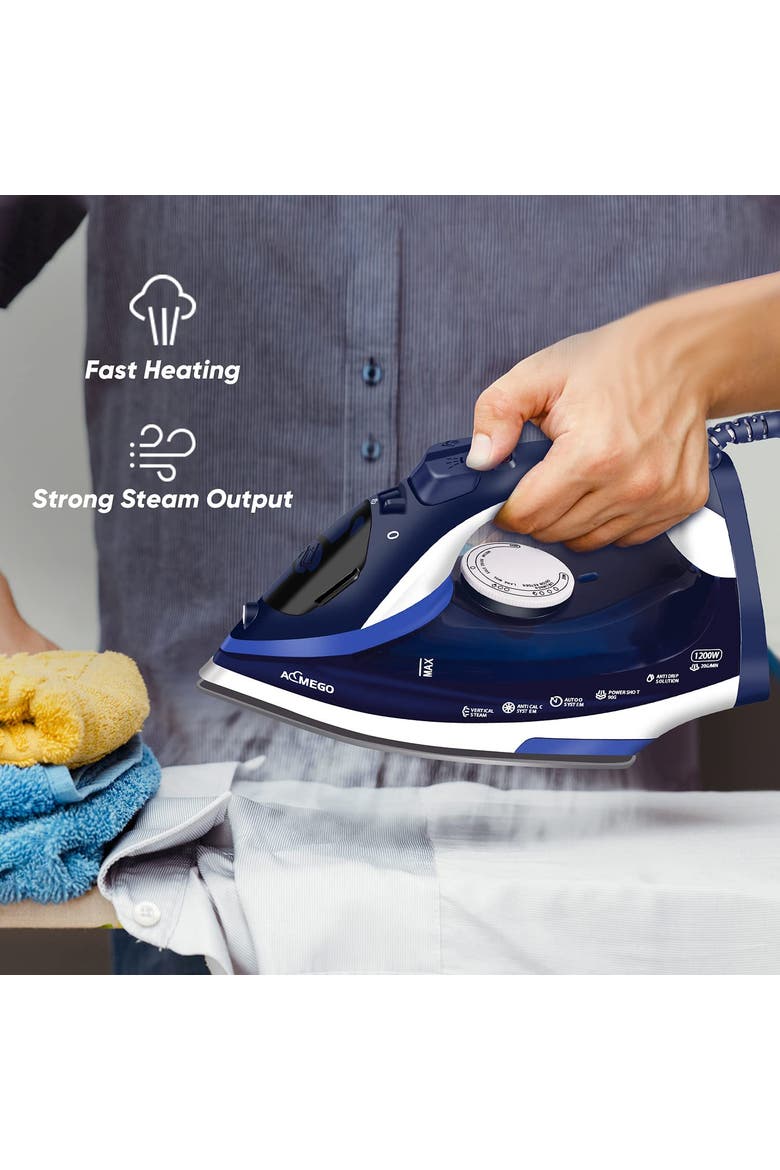Steam Iron for Clothes, Alternate, color, Blue