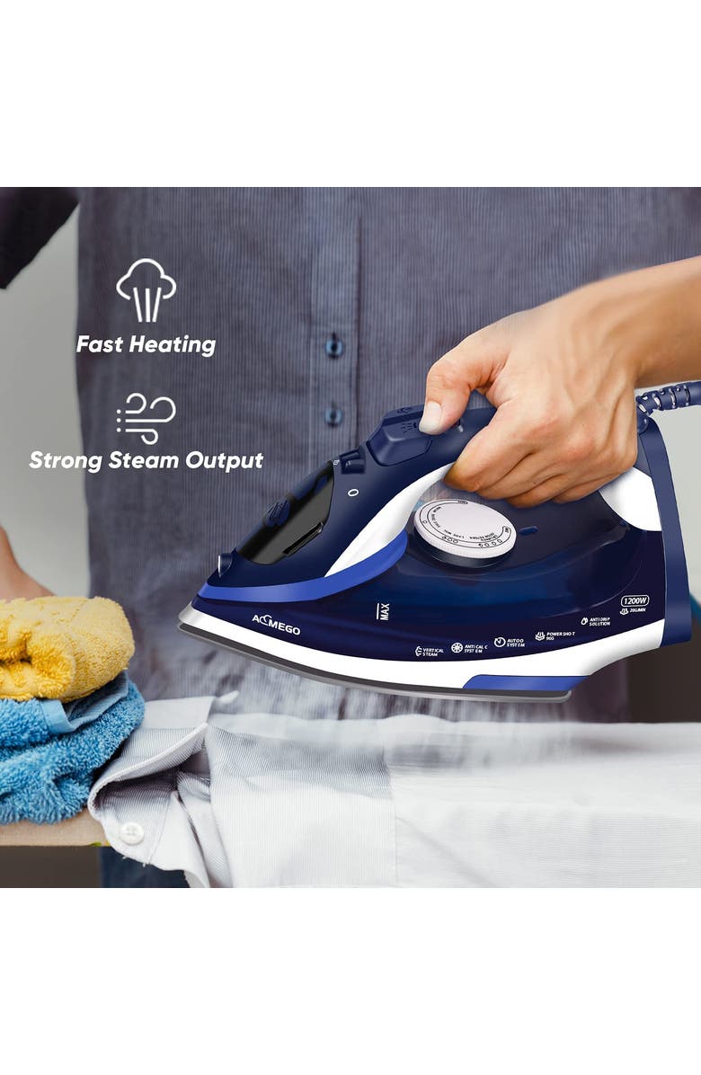 AEMEGO Steam Iron for Clothes, Alternate, color, Blue
