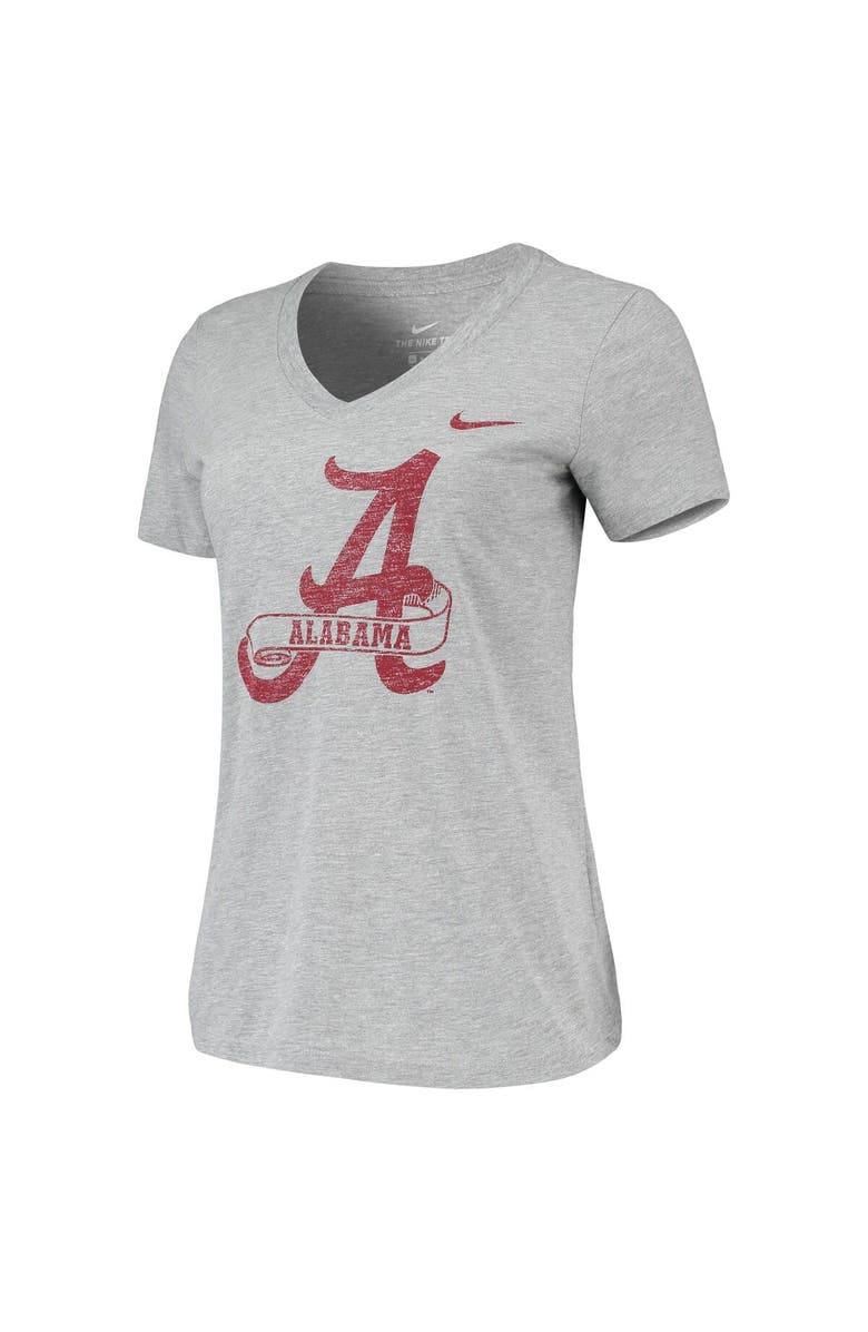 Nike Women's Nike Heathered Gray Alabama Crimson Tide Vault Tri-Blend V-Neck T-Shirt, Alternate, color,