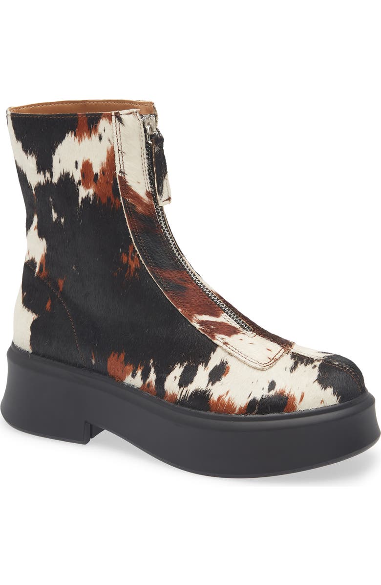 Steve Madden Jones Bootie, Main, color, Cow Print Calf Hair