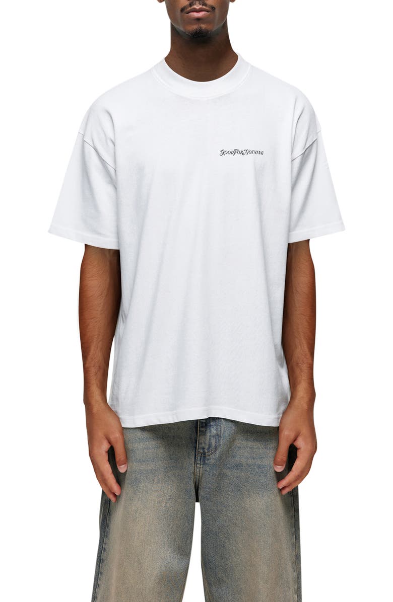 Good For Nothing Vintage Relaxed T-Shirt, Main, color, White